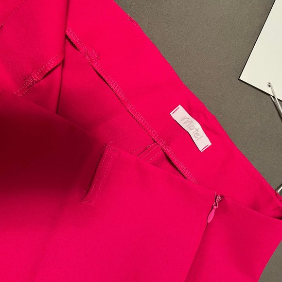 NWT S 4 Italian Handmade MOTEL Trouser Pant Fuchsia Pink Bootcut Relaxed leg Re - Picture 10 of 10